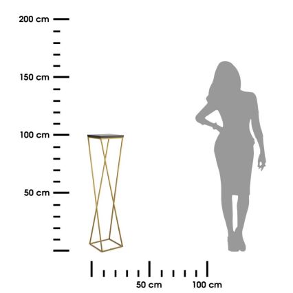 Flower stand LOFT 100x24 cm gold/black