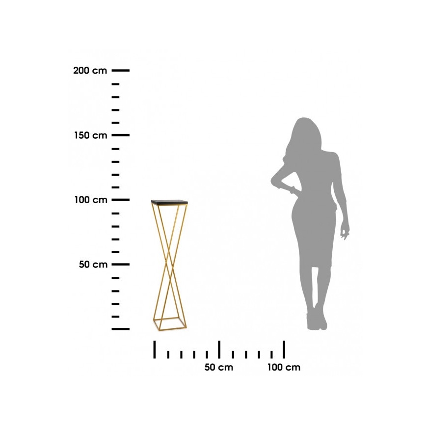 Flower stand LOFT 100x24 cm gold/black