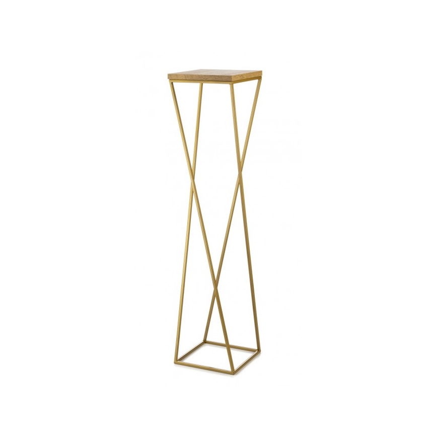 Flower stand LOFT 100x24 cm gold/brown