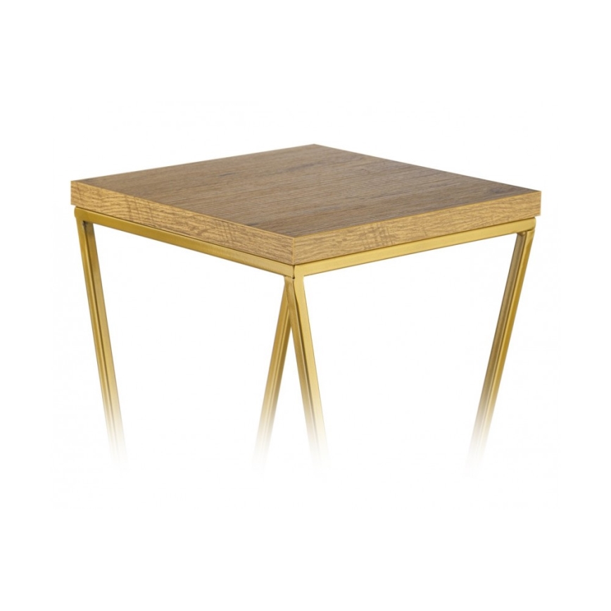 Flower stand LOFT 100x24 cm gold/brown