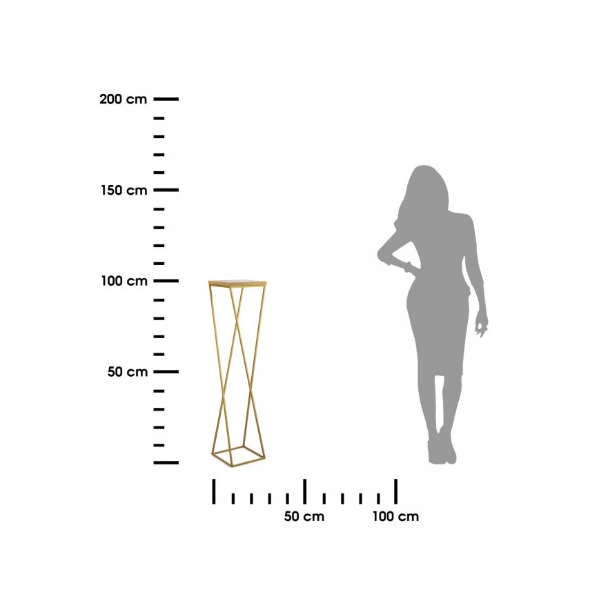 Flower stand LOFT 100x24 cm gold/brown