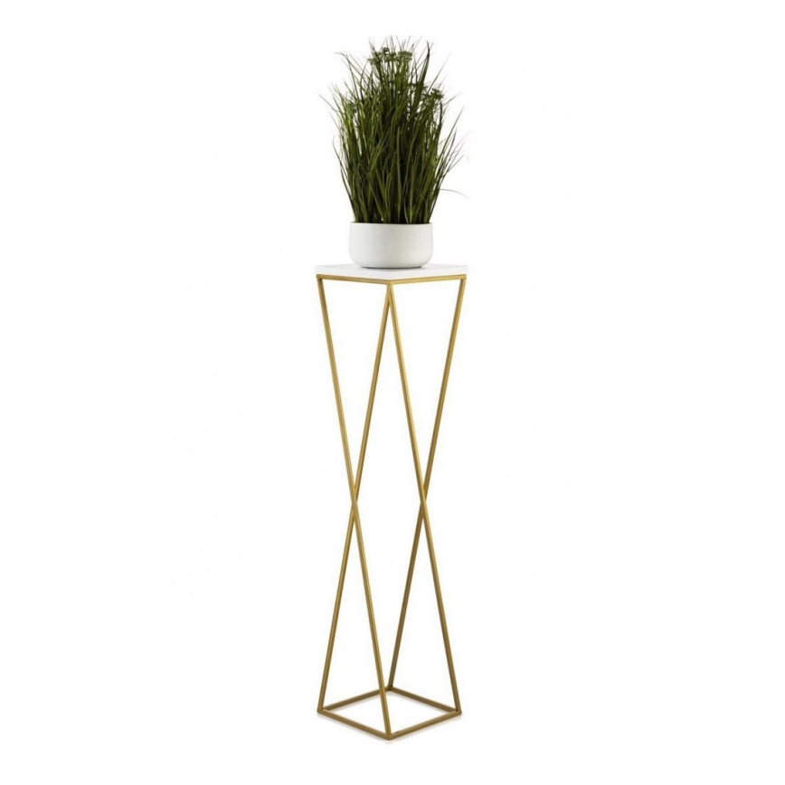 Flower stand LOFT 100x24 cm gold/white