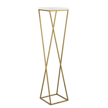 Flower stand LOFT 100x24 cm gold/white