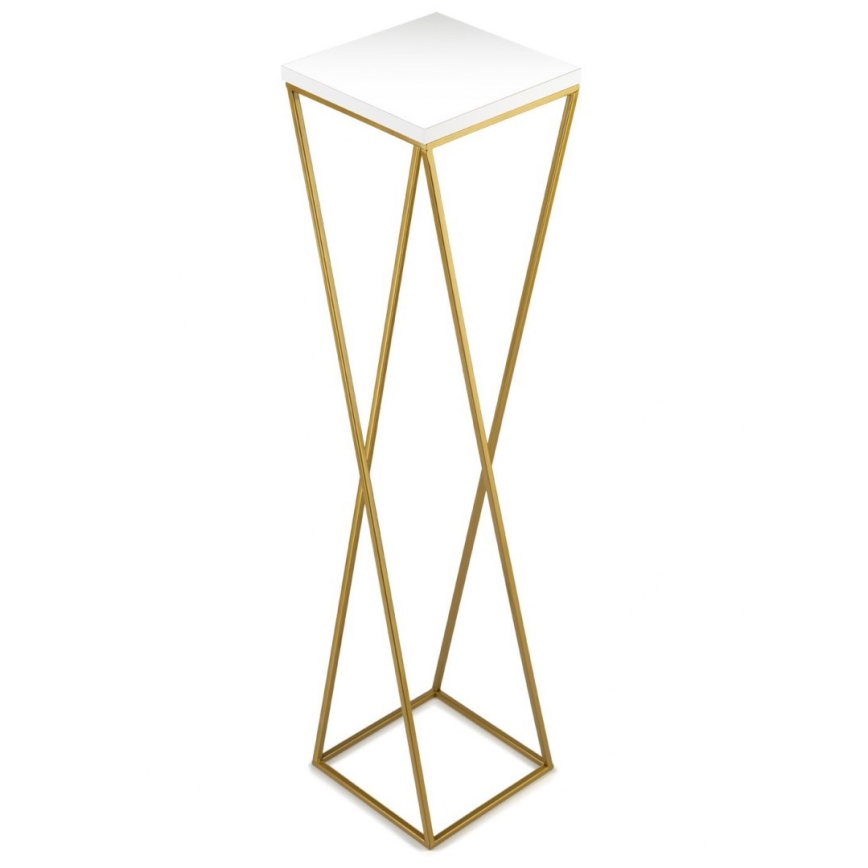Flower stand LOFT 100x24 cm gold/white