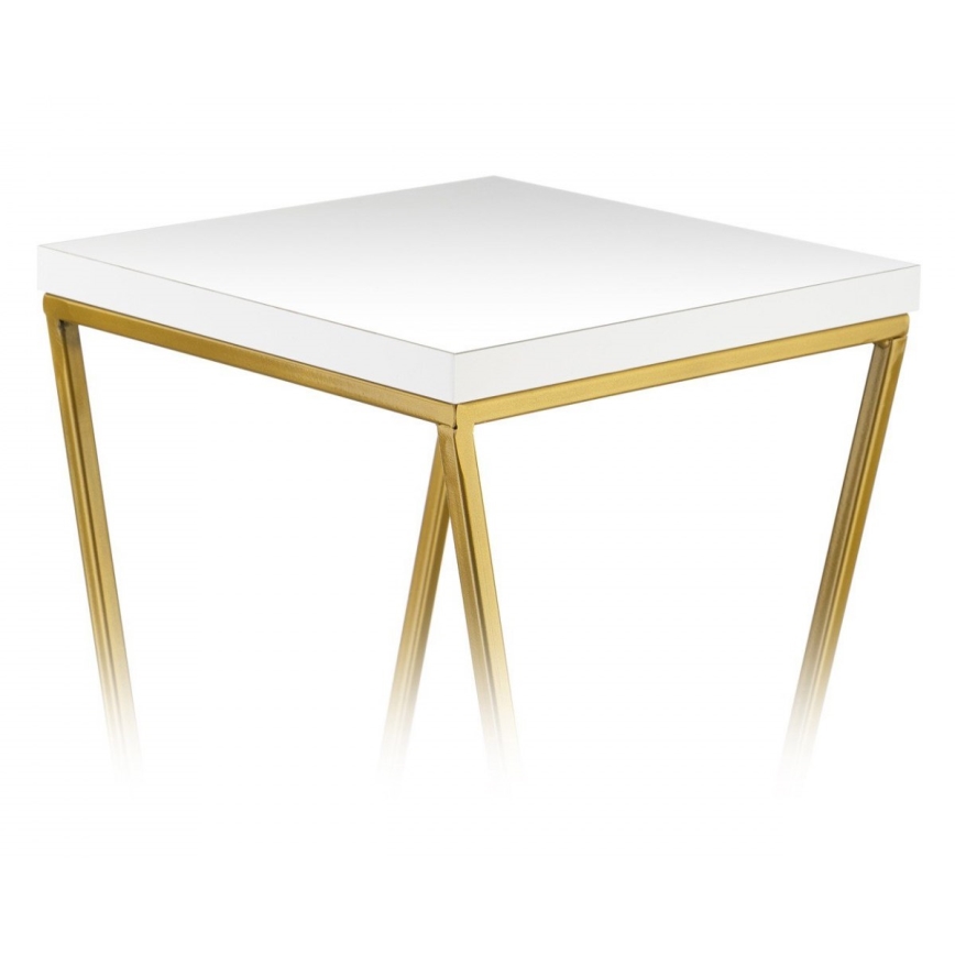 Flower stand LOFT 100x24 cm gold/white