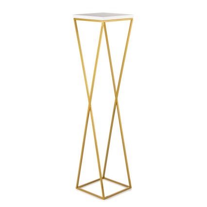 Flower stand LOFT 100x24 cm gold/white