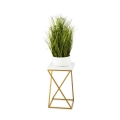 Flower stand LOFT 40x24 cm gold/white
