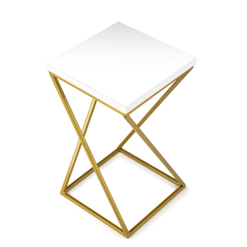 Flower stand LOFT 40x24 cm gold/white