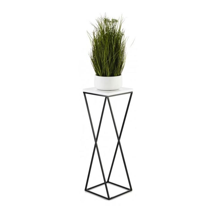 Flower stand LOFT 70x24 cm black/white