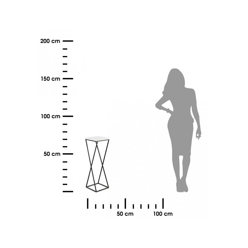 Flower stand LOFT 70x24 cm black/white