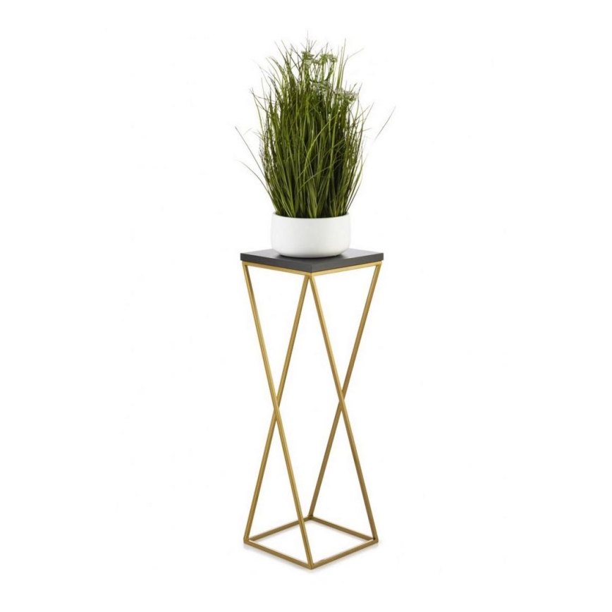Flower stand LOFT 70x24 cm gold/black