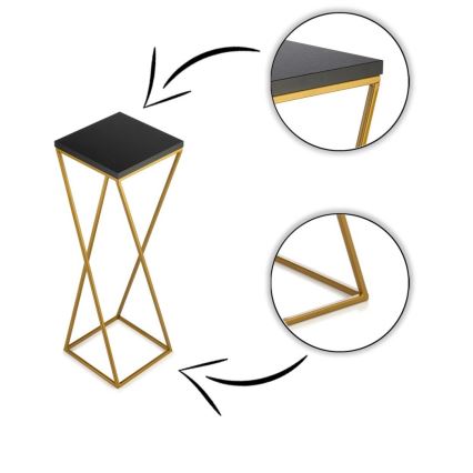 Flower stand LOFT 70x24 cm gold/black