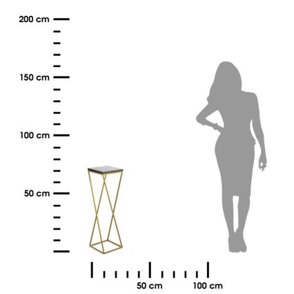 Flower stand LOFT 70x24 cm gold/black