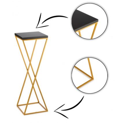 Flower stand LOFT 70x24 cm gold/black