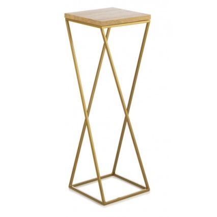 Flower stand LOFT 70x24 cm gold/brown