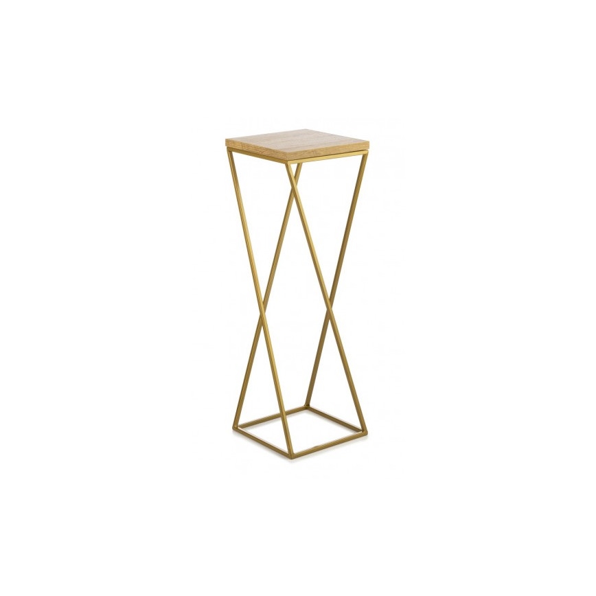 Flower stand LOFT 70x24 cm gold/brown
