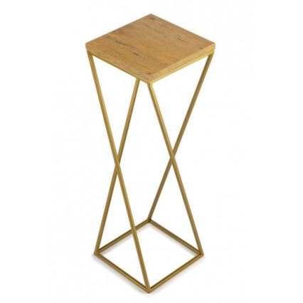 Flower stand LOFT 70x24 cm gold/brown