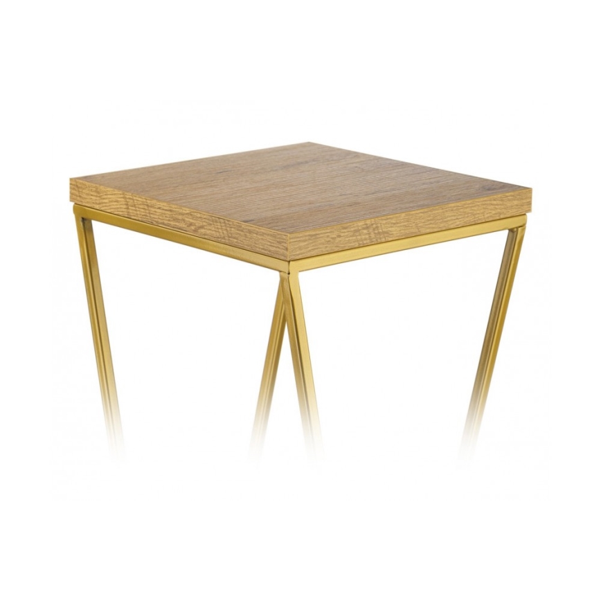 Flower stand LOFT 70x24 cm gold/brown