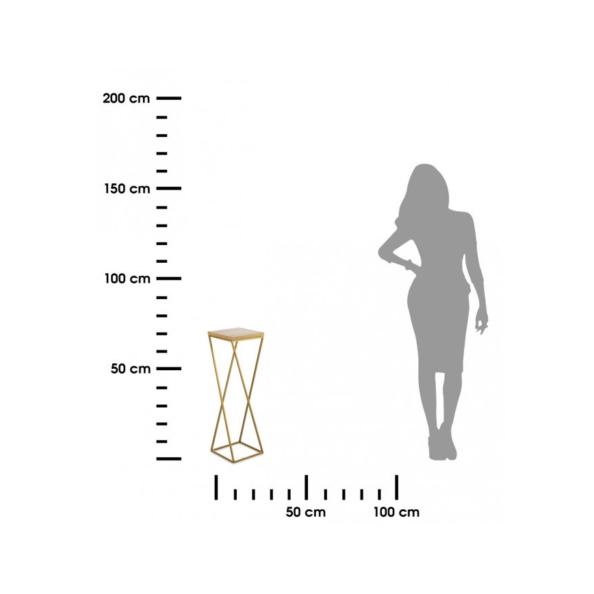 Flower stand LOFT 70x24 cm gold/brown