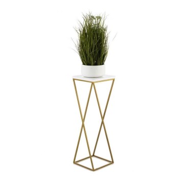 Flower stand LOFT 70x24 cm gold/white