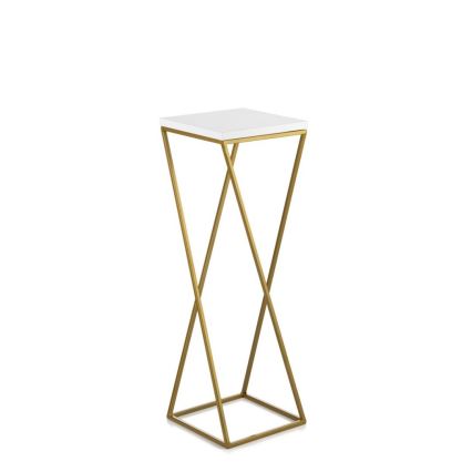 Flower stand LOFT 70x24 cm gold/white