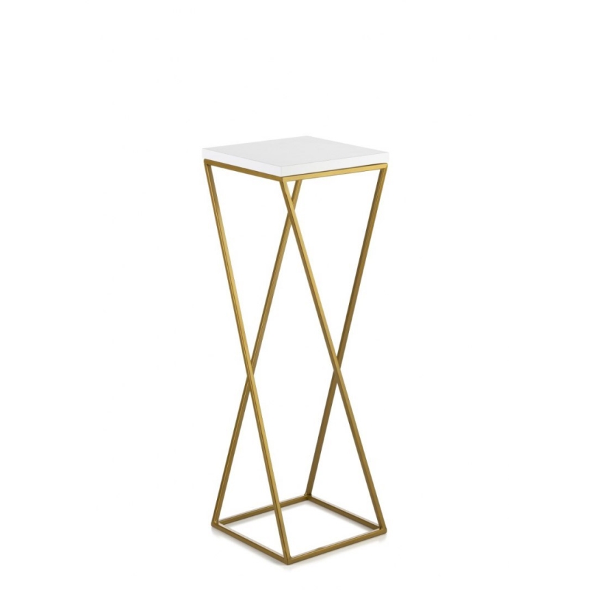 Flower stand LOFT 70x24 cm gold/white