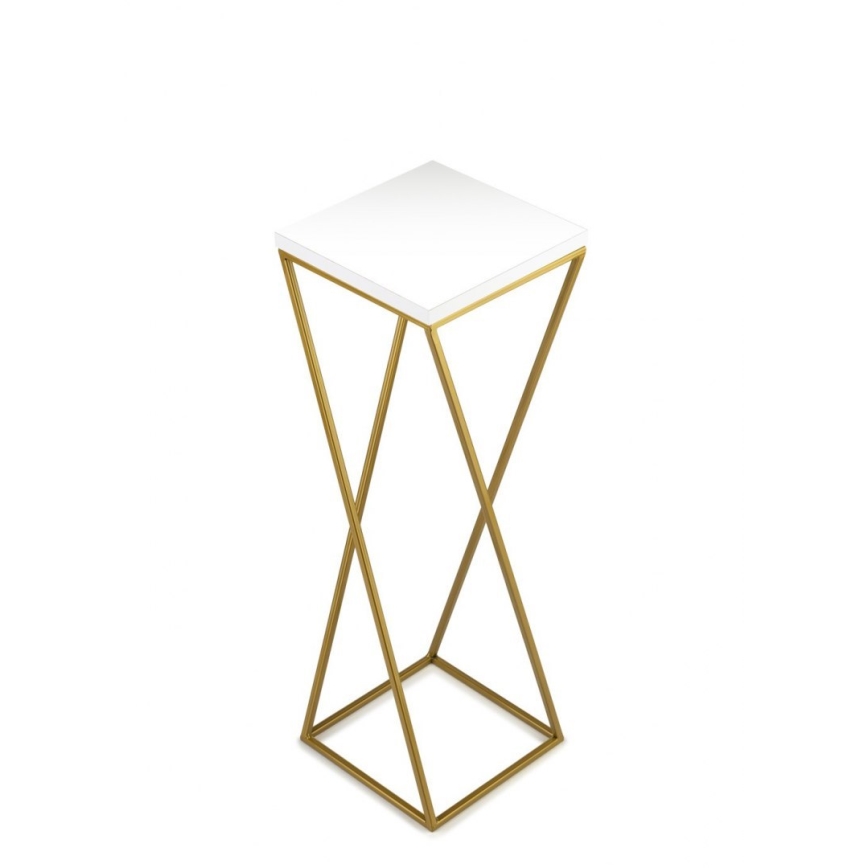 Flower stand LOFT 70x24 cm gold/white