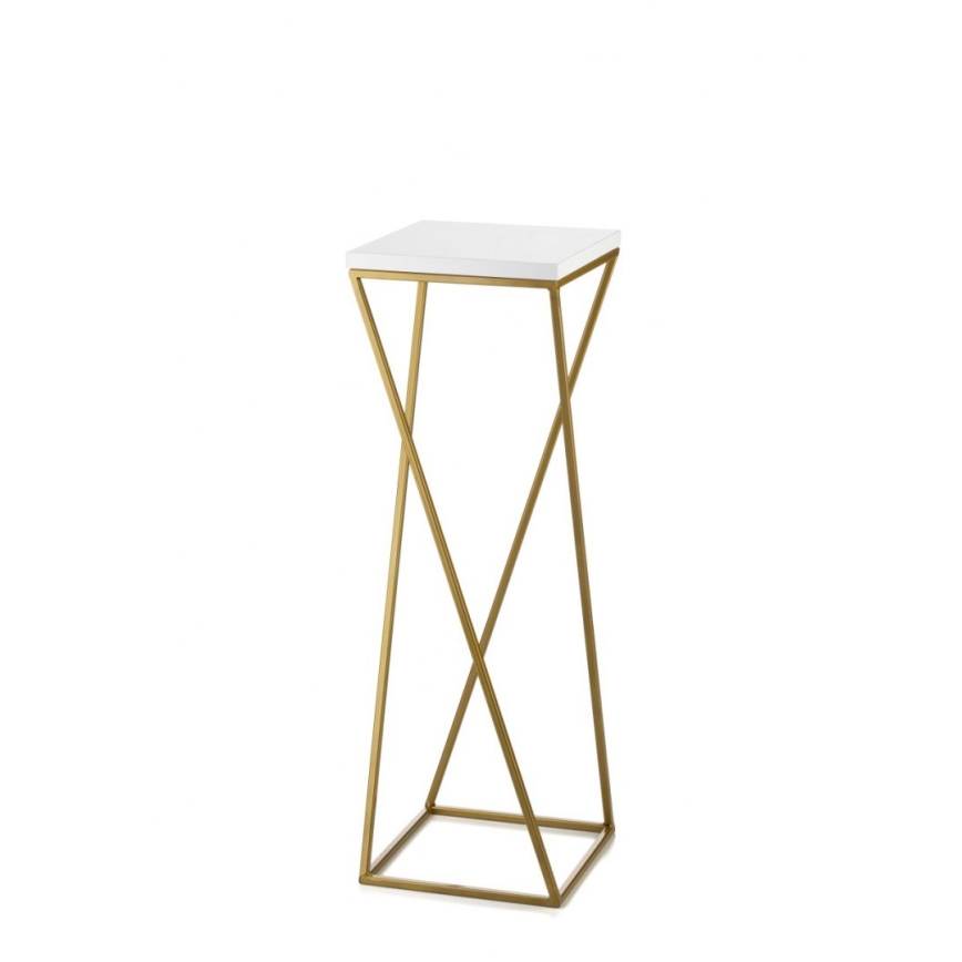 Flower stand LOFT 70x24 cm gold/white