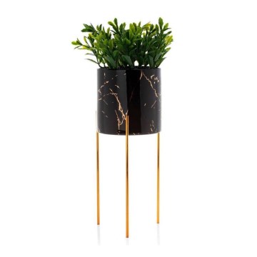 Flower stand NILA 28x11 cm black/gold