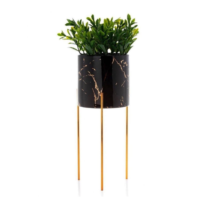 Flower stand NILA 28x11 cm black/gold