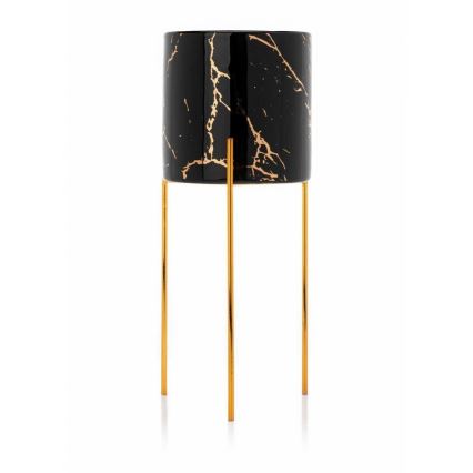 Flower stand NILA 28x11 cm black/gold
