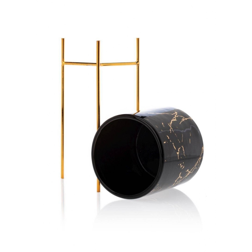 Flower stand NILA 28x11 cm black/gold