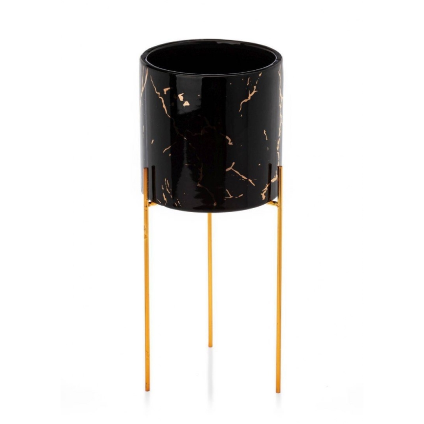 Flower stand NILA 32,5x13 cm black/gold