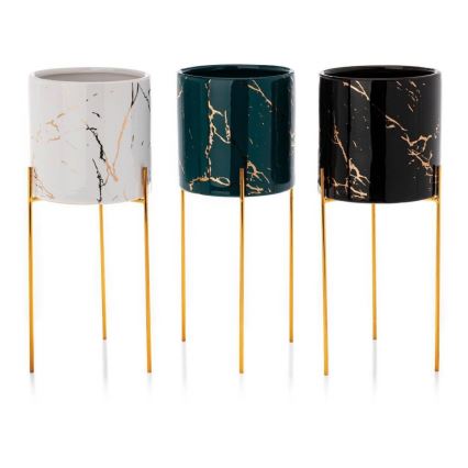 Flower stand NILA 32,5x13 cm black/gold