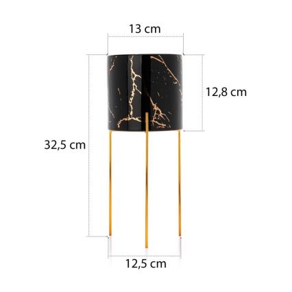 Flower stand NILA 32,5x13 cm black/gold