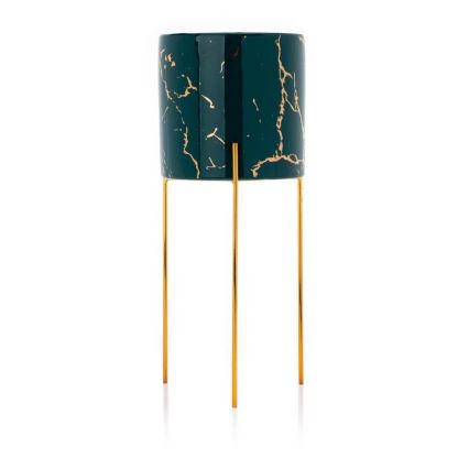 Flower stand NILA 32,5x13 cm green/gold