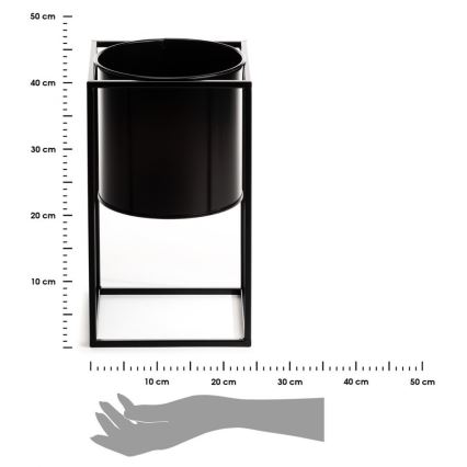 Flower stand RING 40x23 cm black