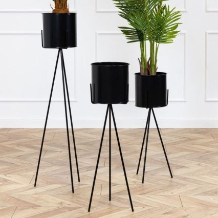 Flower stand TRIPOD 110x25 cm black