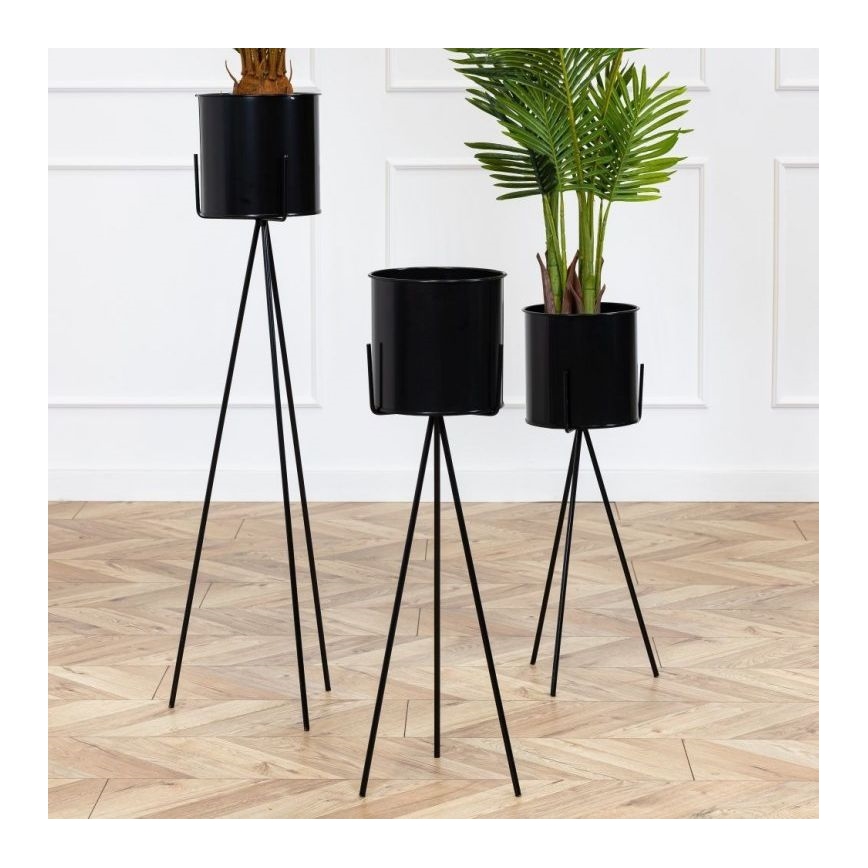 Flower stand TRIPOD 110x25 cm black