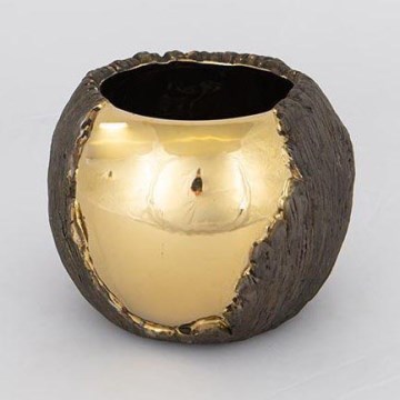 Flowerpot d. 18,5 cm gold/brown