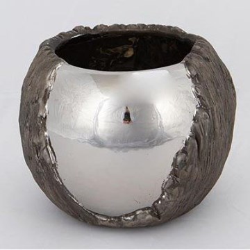 Flowerpot d. 18,5 cm silver/brown