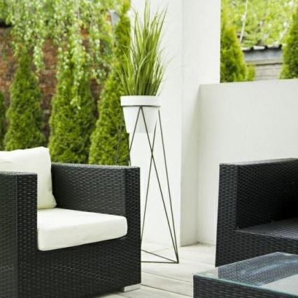 Flowerpot stand TRIANGL 90x50 cm black