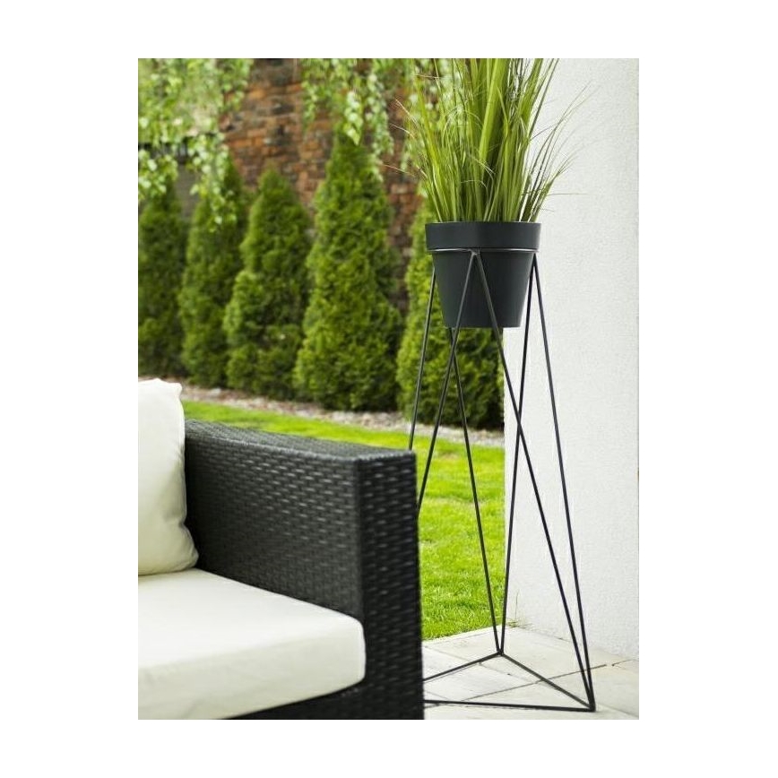 Flowerpot stand TRIANGL 90x50 cm black