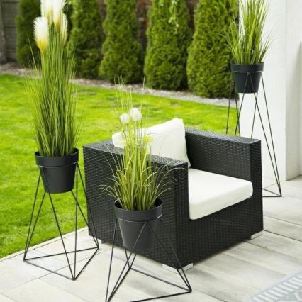 Flowerpot stand TRIANGL 90x50 cm black