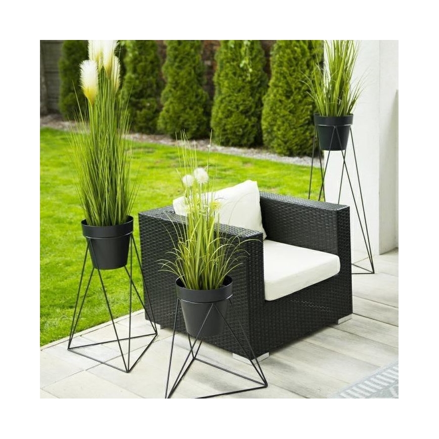 Flowerpot stand TRIANGL 90x50 cm black