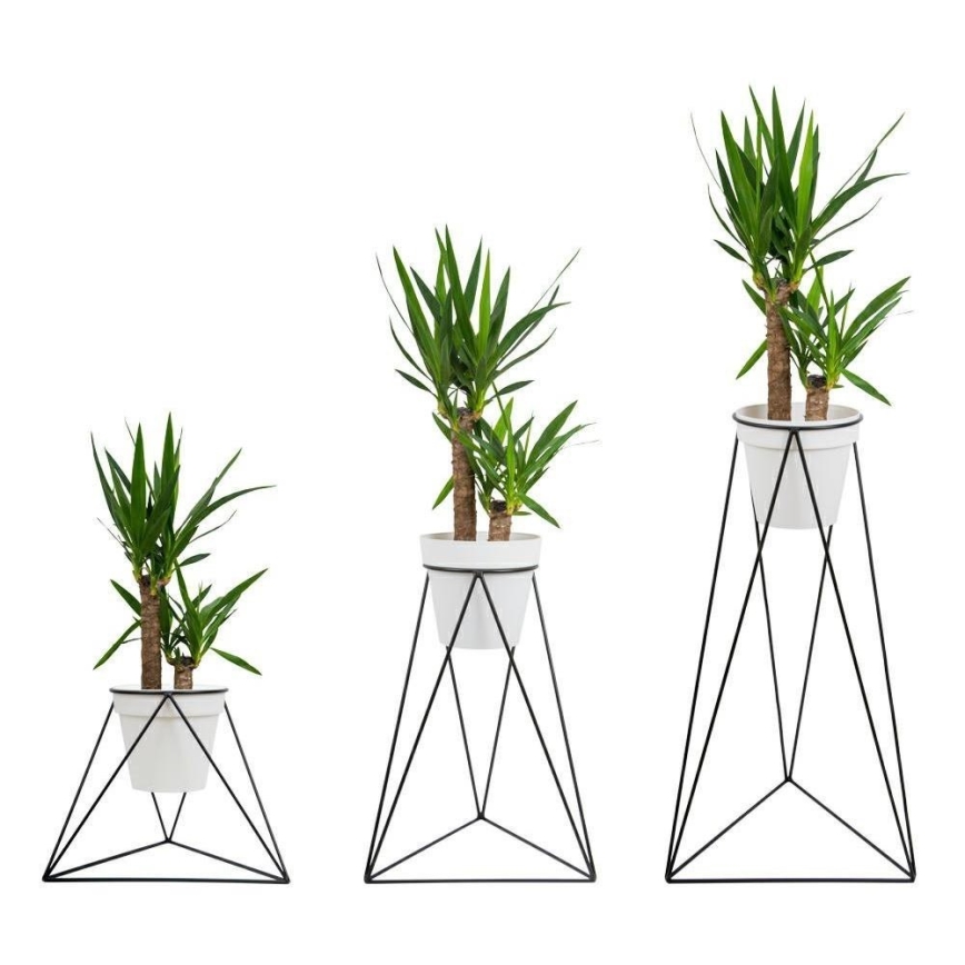 Flowerpot stand TRIANGL 90x50 cm black