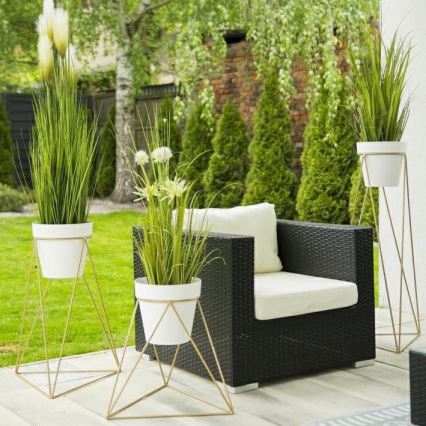 Flowerpot stand TRIANGL 90x50 cm gold