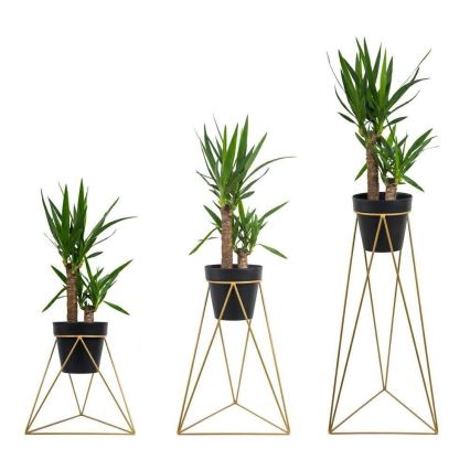 Flowerpot stand TRIANGL 90x50 cm gold