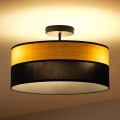 Flush ceiling light ALBA 3xE27/15W/230V dia. 40 cm black/brown