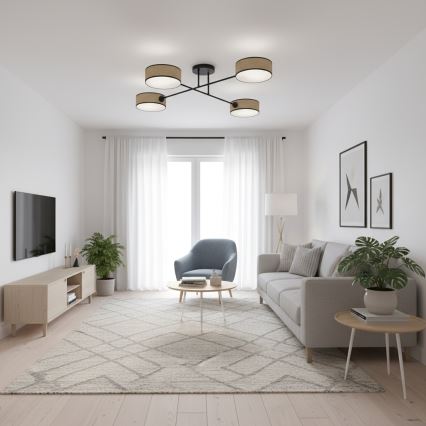 Flush-mount ceiling light MAGA 4xE14/10W/230V beige